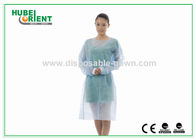 with Knitted Wrist PP PE Disposable Use Isolation Gowns Water Resistant For Hospital