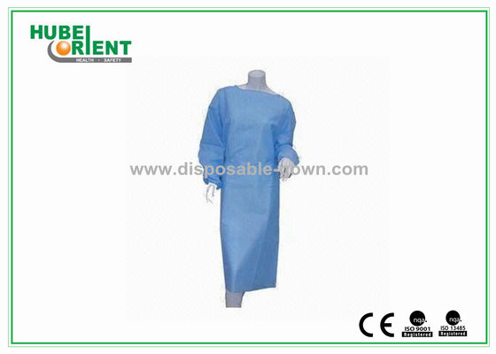 Ultrasonic Seal PP/SMS Medical Gowns Disposable With Knitted Cuff For Hospital/Clinic