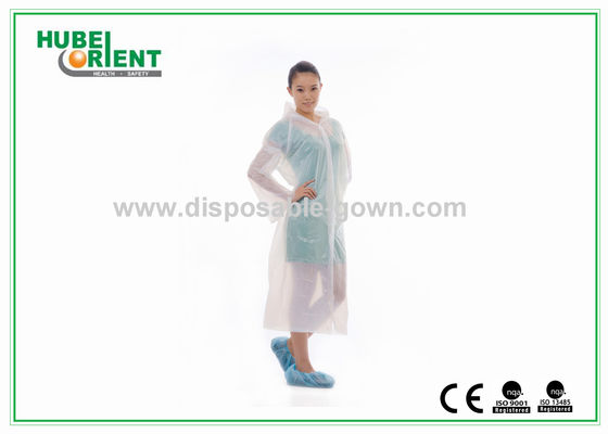 Waterproof Disposable PE Visitor Coat/Transparent Plastic PE Disposable Visitor Coats
