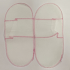 PP Nonwoven Opened Slippers With Pink Thread Sewing Disposable Salon Products
