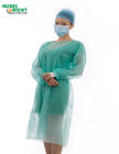 Disposable Waterproof PP Non Woven Isolation Gown With Knitted Wrist