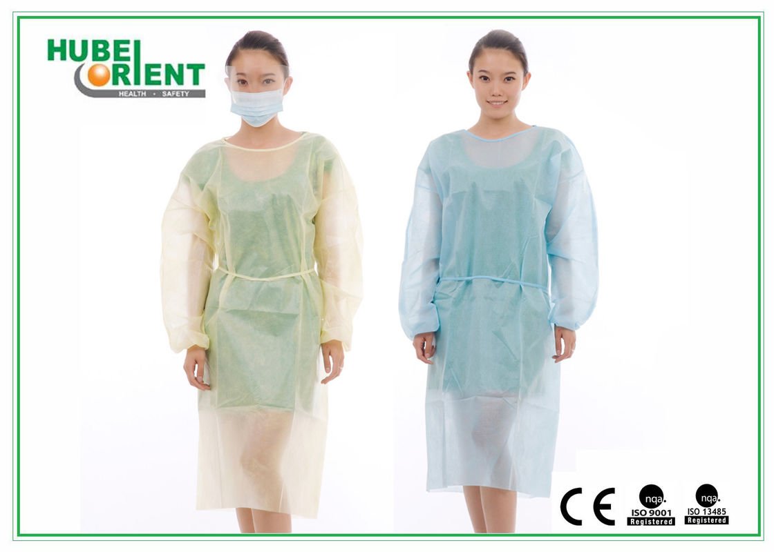 ISO13485 Dust Proof Non Woven Polypropylene Disposable Isolation Gowns